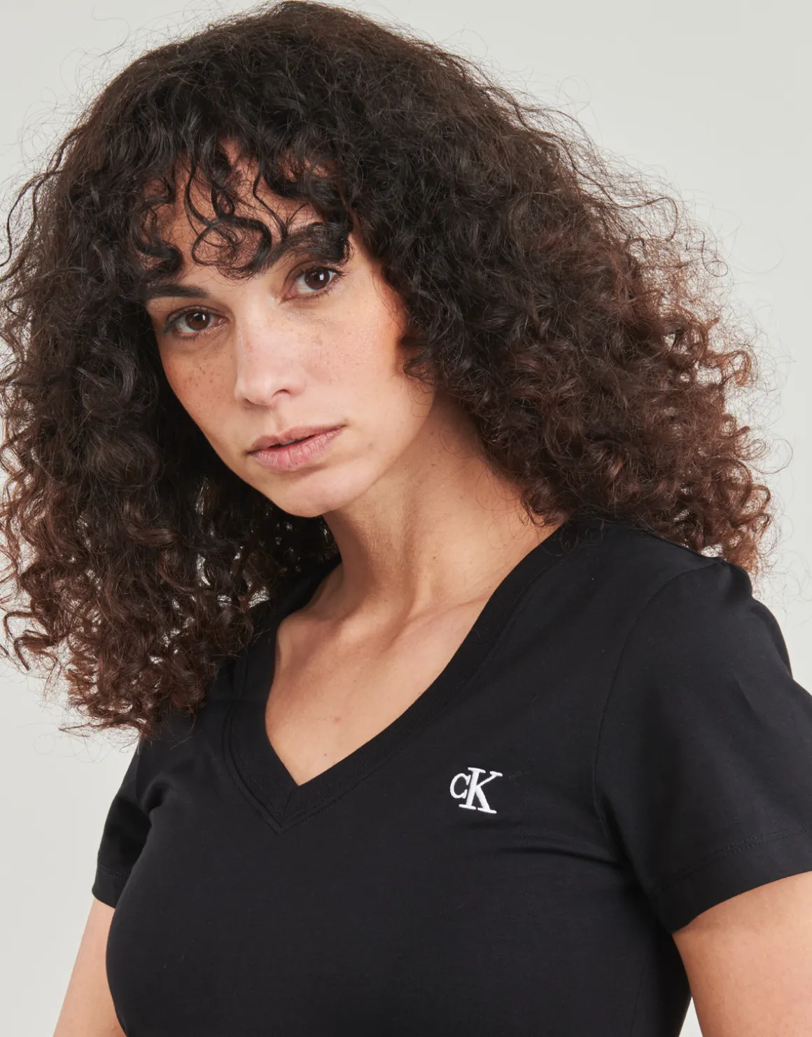Calvin Klein Jeans - CK EMBROIDERY STRETCH V-NECK