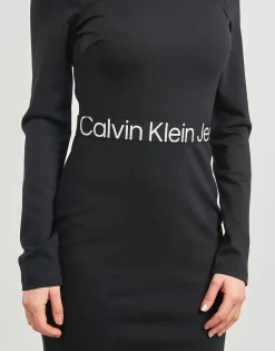 Calvin Klein Jeans - LOGO ELASTIC MILANO LS DRESS