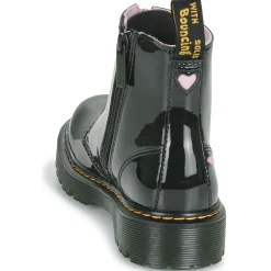 Dr. Martens - Bex Heart Zip Boot J Black Patent Lamper