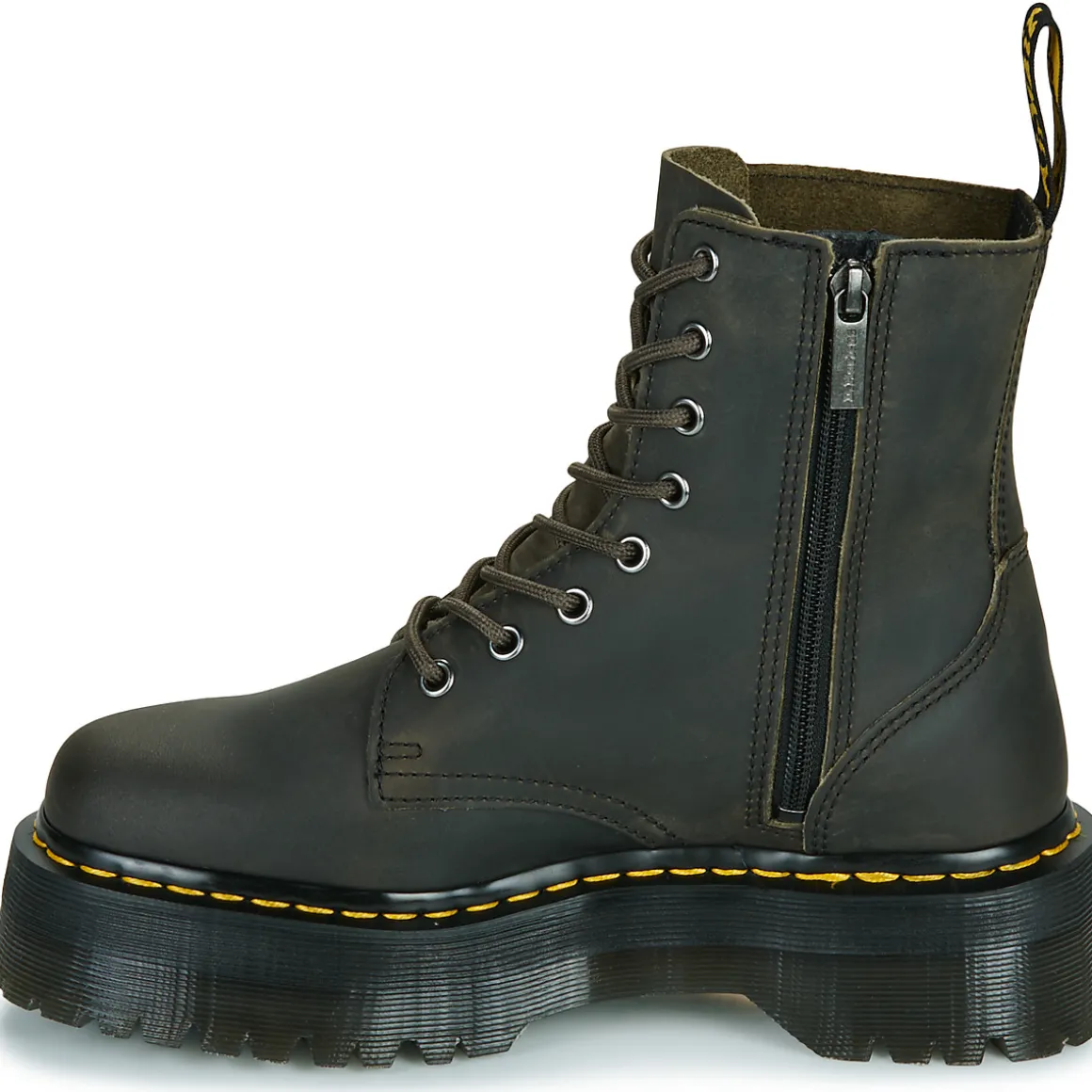 Dr. Martens - Jadon Charcoal Grey Burnished Waxy Pull Up