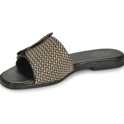 Exé Shoes - 556-ORO-RAFFIA-BLACK