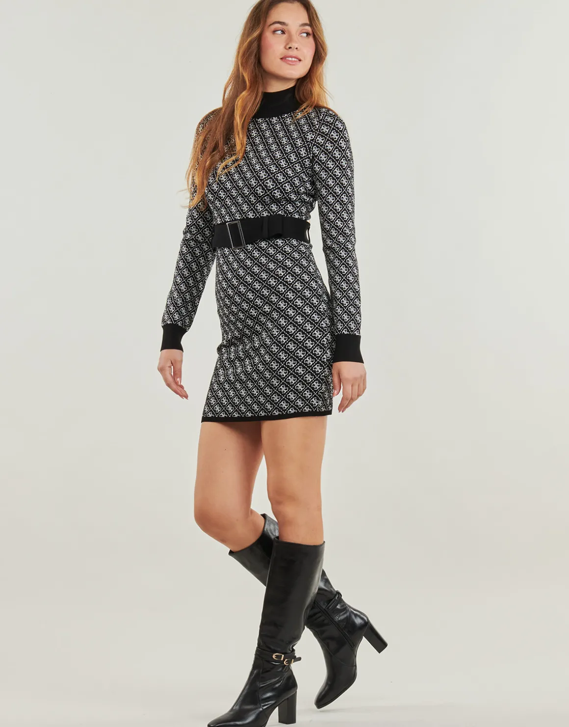 Guess - LISE 4G LS BELTED DRESS SWTR