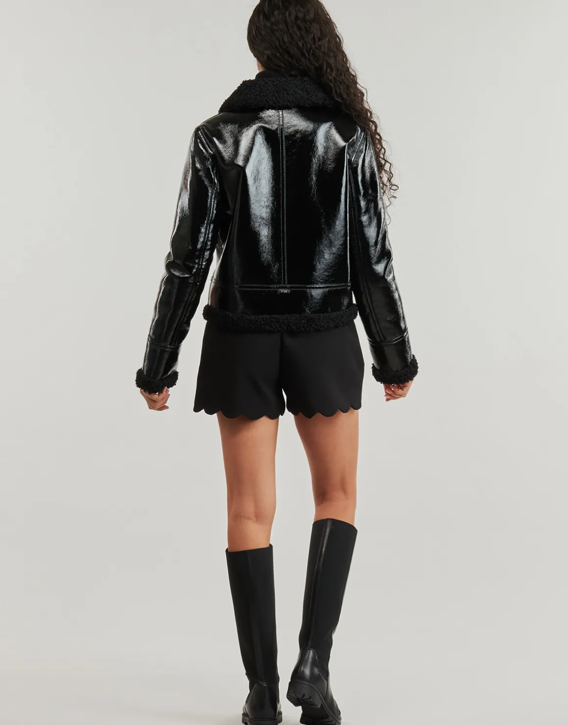 Guess - LS ANDREA FAUX SHEARLING JKT