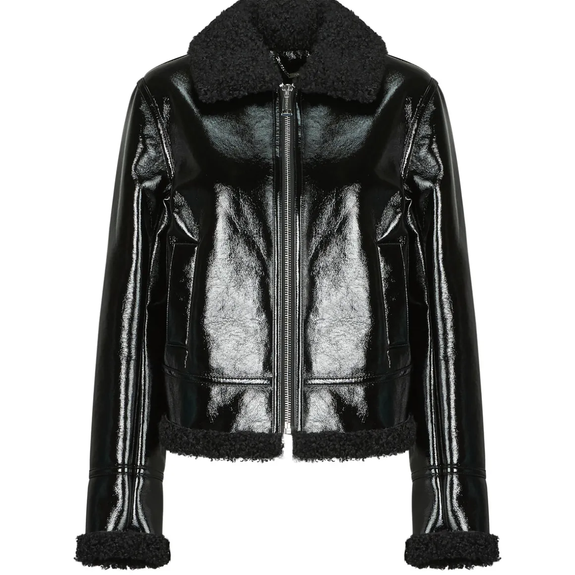 Guess - LS ANDREA FAUX SHEARLING JKT