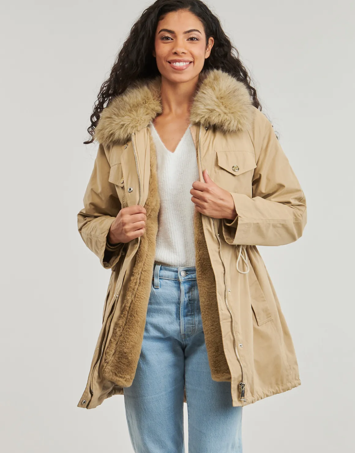 Guess - LUCIE PARKA FAUX FUR