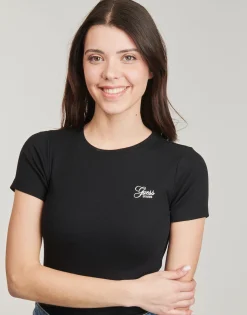 Guess - SS CN SNAP EMBRO SLIM TOP