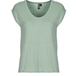 Pieces - PCBILLO TEE LUREX STRIPES