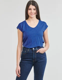 Pieces - PCBILLO TEE LUREX STRIPES