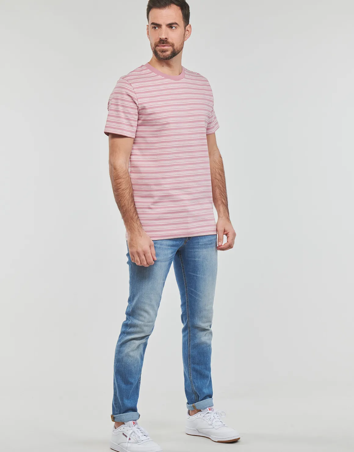 Selected - SLHANDY STRIPE SS O-NECK TEE W