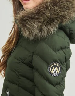 Superdry - FUJI HOODED MID FAUSSE FOURRURE