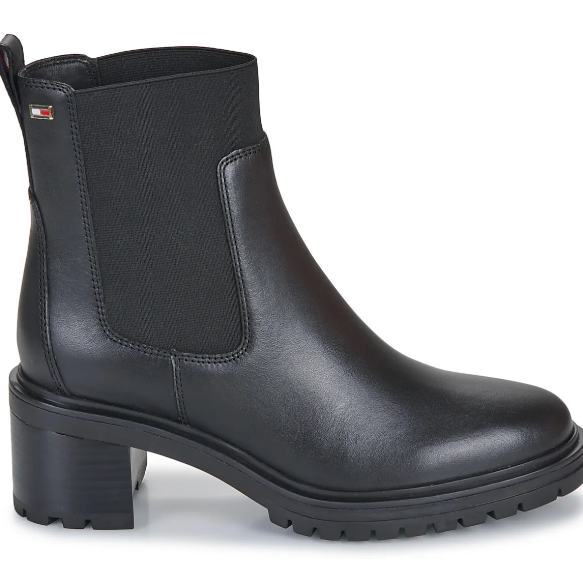 Tommy Hilfiger - FLAG MID HEEL LEATHER CHELSEA