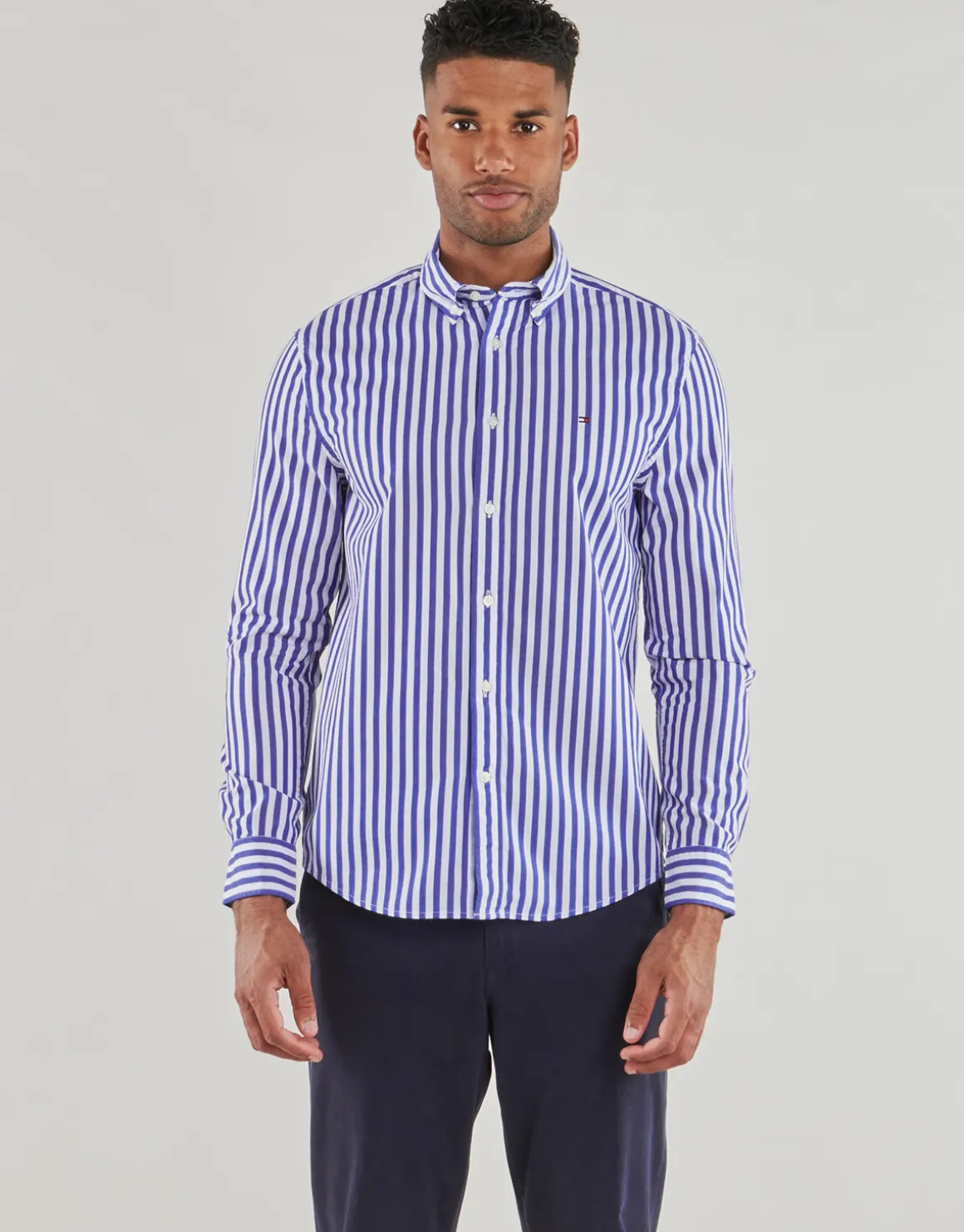 Tommy Hilfiger - FLEX POPLIN BOLD STRIPE RF SHIRT