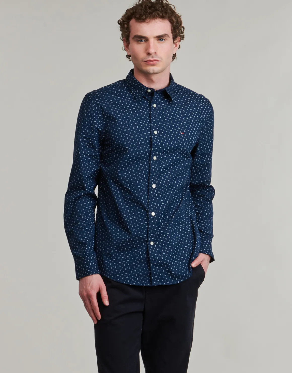 Tommy Hilfiger - FLEX POPLIN AOP SF SHIRT