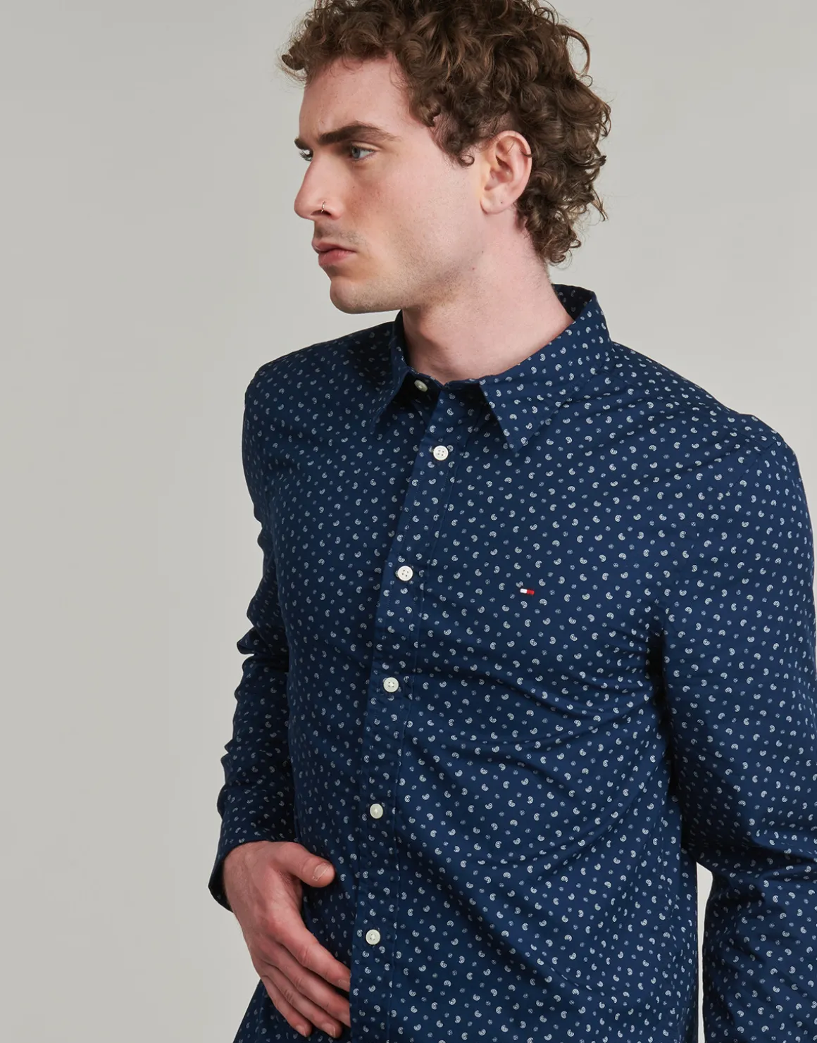 Tommy Hilfiger - FLEX POPLIN AOP SF SHIRT
