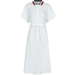 Tommy Hilfiger - GBL STP FLARE MIDI POLO DRESS SS