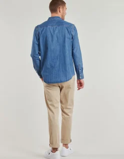 Tommy Jeans - RGLR FIT SHIRT MID BLUE