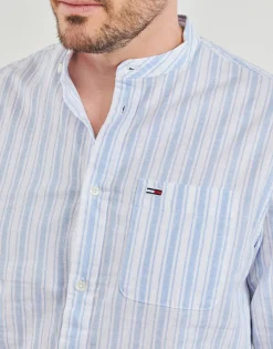 Tommy Jeans - TJM MAO STRIPE LINEN BLEND SHIRT